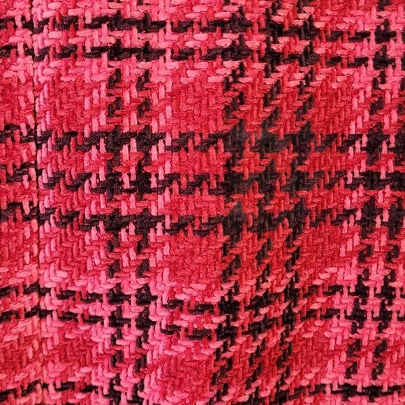 J. Jill Women's Pink Chenille Knit Houndstooth Open Front Blazer Size XL - Picture 5 of 9